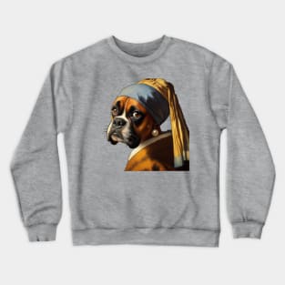 Boxer with the pearl earing Crewneck Sweatshirt